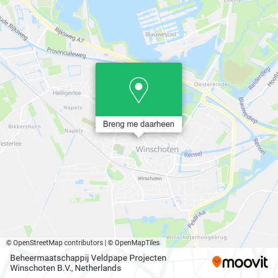 Beheermaatschappij Veldpape Projecten Winschoten B.V. kaart