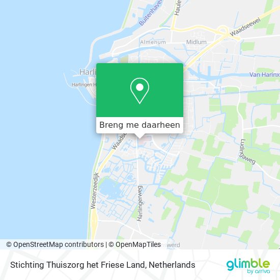 Stichting Thuiszorg het Friese Land kaart