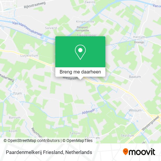 Paardenmelkerij Friesland kaart