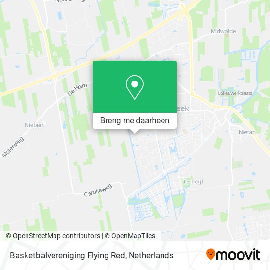 Basketbalvereniging Flying Red kaart