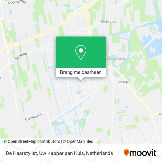 De Haarstylist, Uw Kapper aan Huis kaart