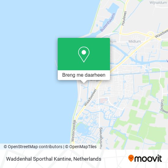 Waddenhal Sporthal Kantine kaart