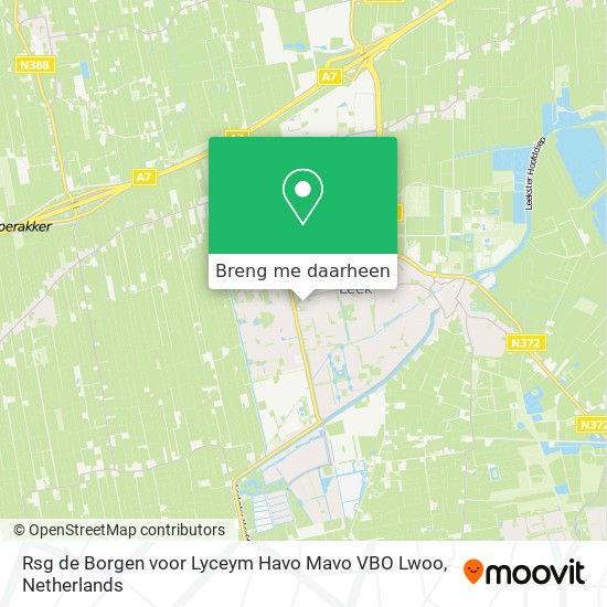 Rsg de Borgen voor Lyceym Havo Mavo VBO Lwoo kaart