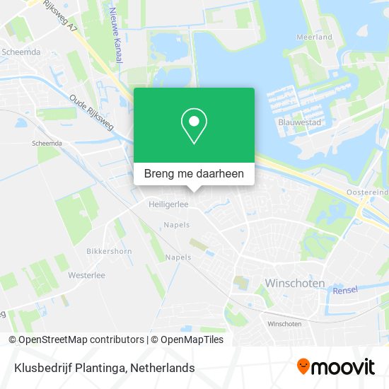 Klusbedrijf Plantinga kaart