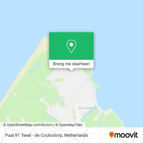 Paal 91 Texel - de Cocksdorp kaart