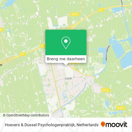 Hoevers & Dussel Psychologenpraktijk kaart