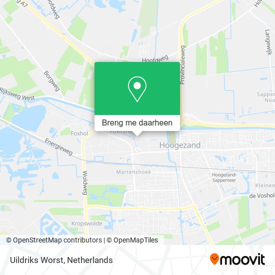 Uildriks Worst kaart