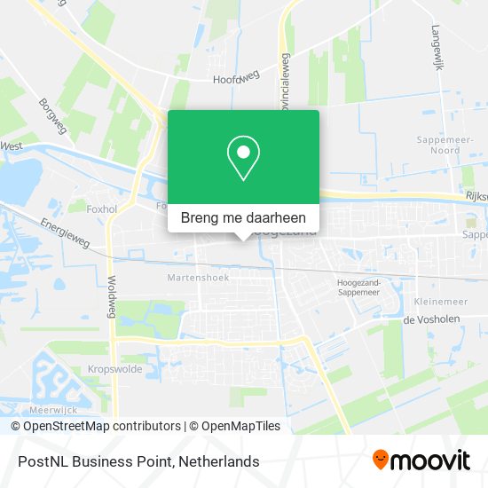 PostNL Business Point kaart