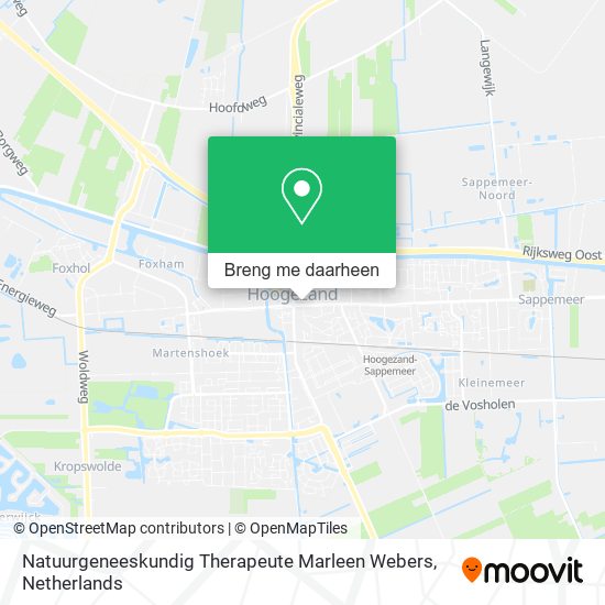 Natuurgeneeskundig Therapeute Marleen Webers kaart