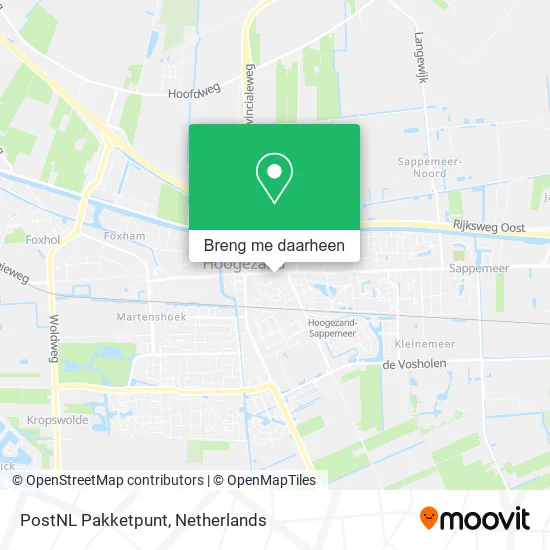 PostNL Pakketpunt kaart