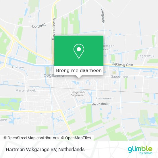 Hartman Vakgarage BV kaart