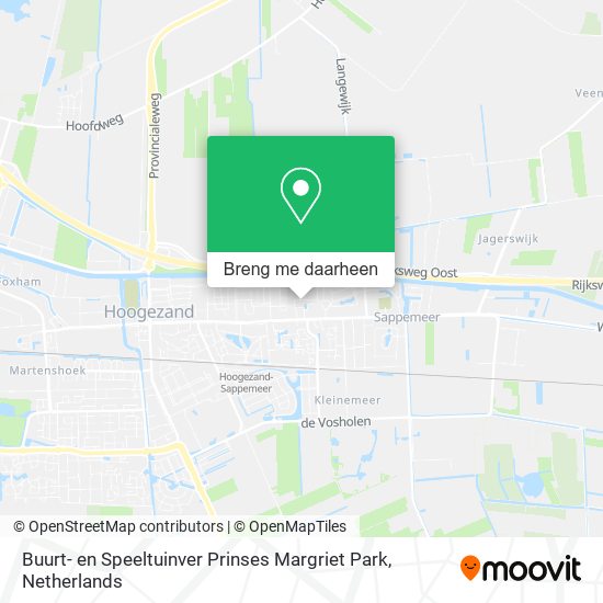 Buurt- en Speeltuinver Prinses Margriet Park kaart