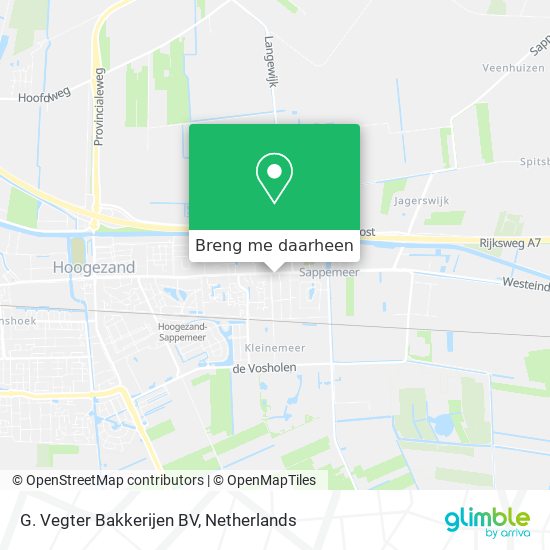 G. Vegter Bakkerijen BV kaart