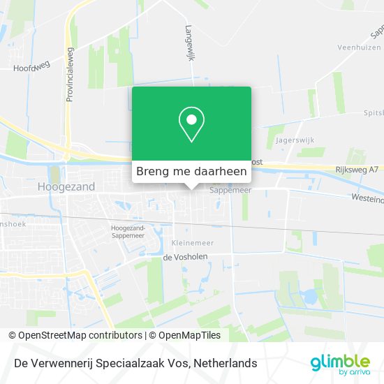 De Verwennerij Speciaalzaak Vos kaart