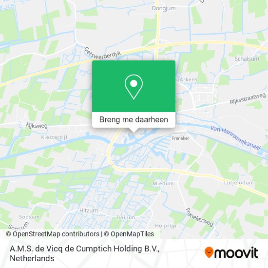 A.M.S. de Vicq de Cumptich Holding B.V. kaart