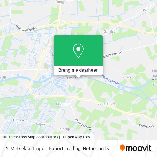 Y. Metselaar Import Export Trading kaart