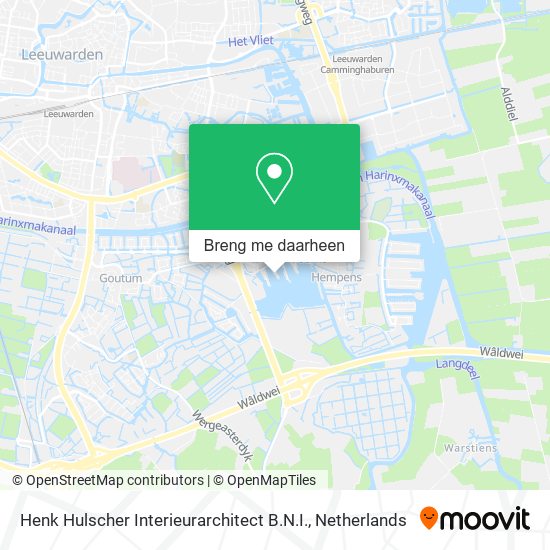 Henk Hulscher Interieurarchitect B.N.I. kaart