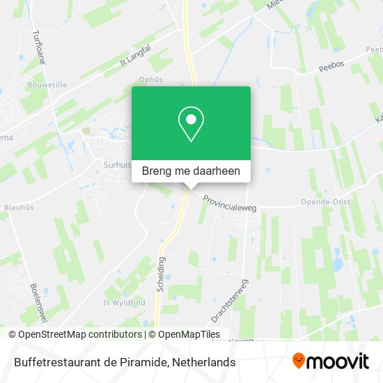 Buffetrestaurant de Piramide kaart