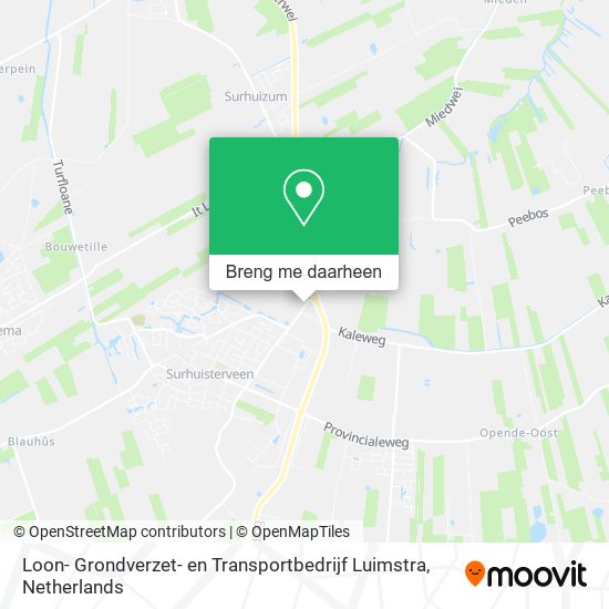 Loon- Grondverzet- en Transportbedrijf Luimstra kaart