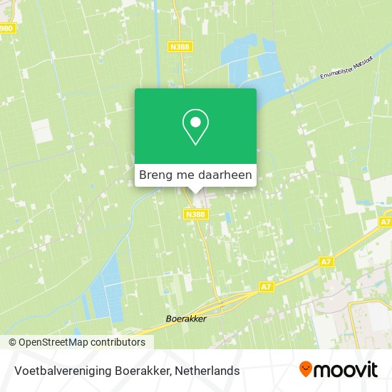 Voetbalvereniging Boerakker kaart