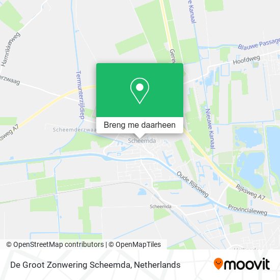 De Groot Zonwering Scheemda kaart