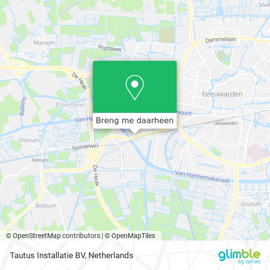 Tautus Installatie BV kaart