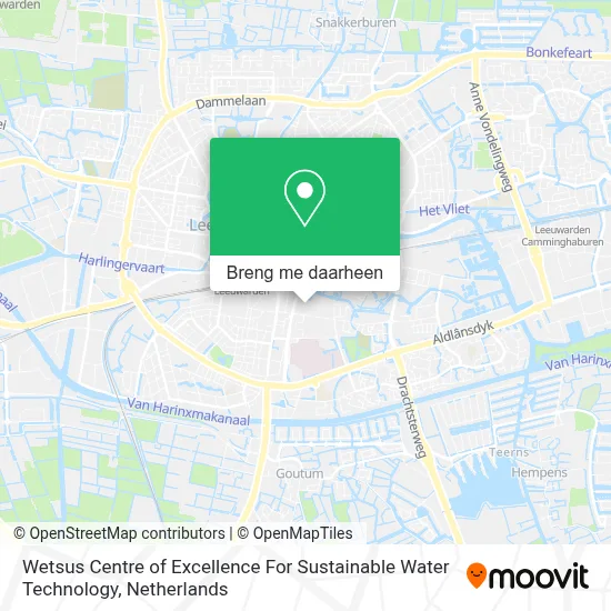 Wetsus Centre of Excellence For Sustainable Water Technology kaart