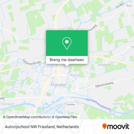 Autorijschool NW Friesland kaart
