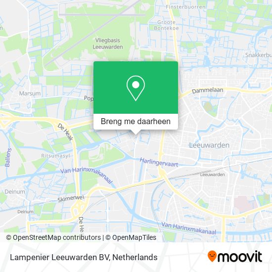 Lampenier Leeuwarden BV kaart