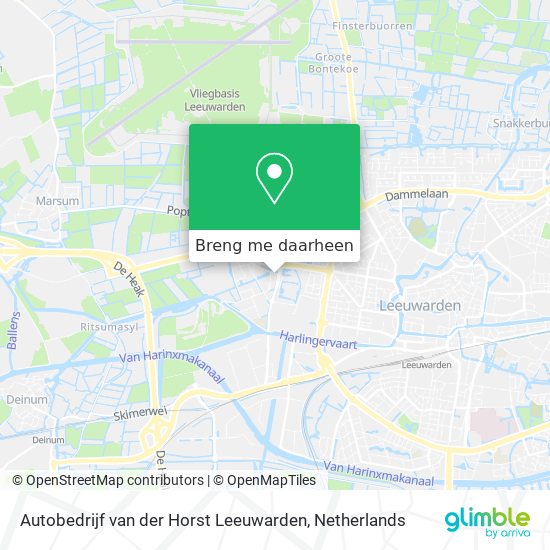 Autobedrijf van der Horst Leeuwarden kaart