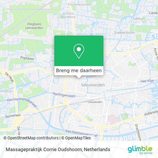 Massagepraktijk Corrie Oudshoorn kaart