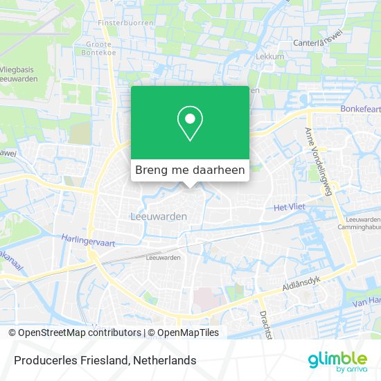 Producerles Friesland kaart