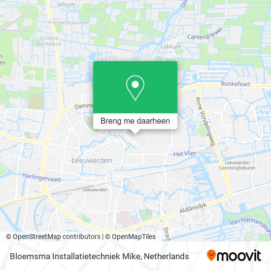 Bloemsma Installatietechniek Mike kaart