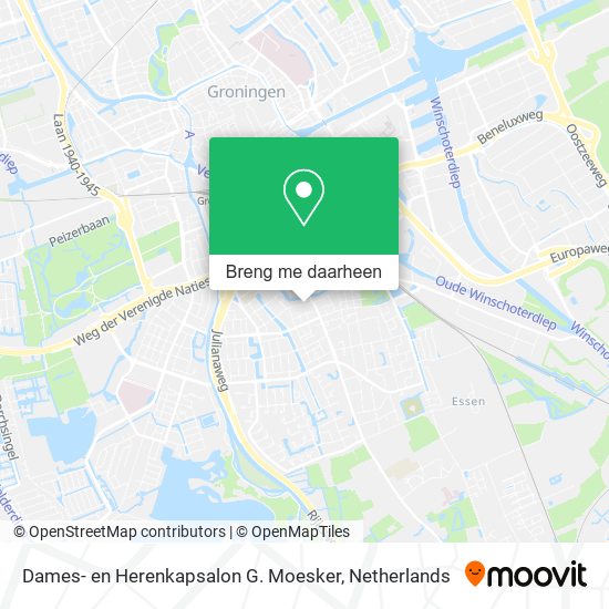 Dames- en Herenkapsalon G. Moesker kaart