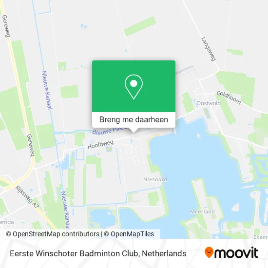 Eerste Winschoter Badminton Club kaart