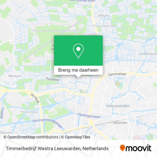 Timmerbedrijf Westra Leeuwarden kaart
