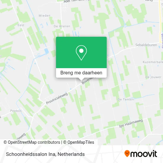 Schoonheidssalon Ina kaart