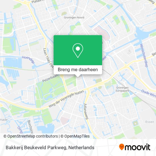 Bakkerij Beukeveld Parkweg kaart