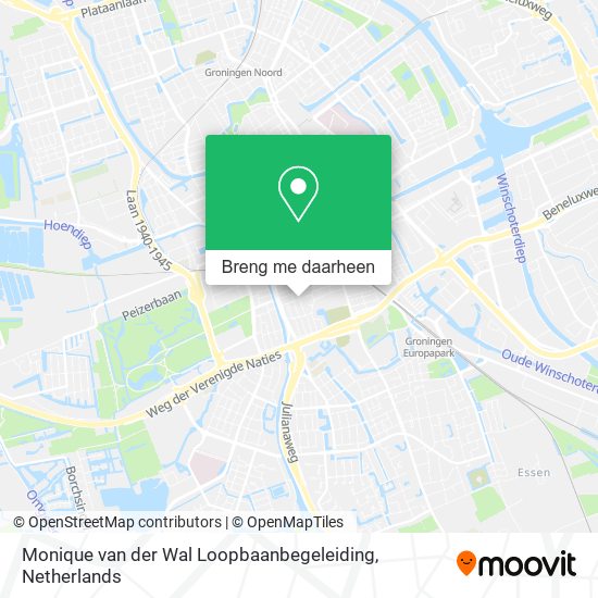 Monique van der Wal Loopbaanbegeleiding kaart