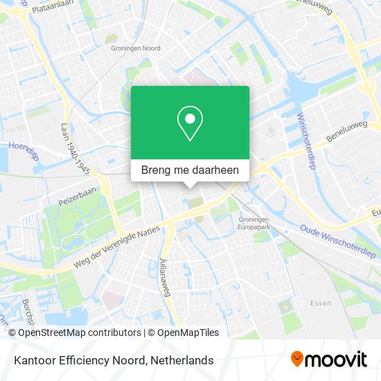 Kantoor Efficiency Noord kaart