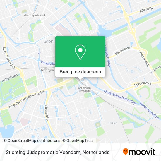 Stichting Judopromotie Veendam kaart