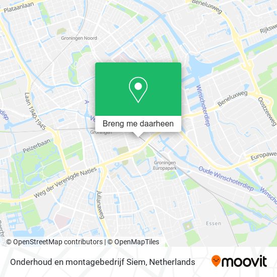 Onderhoud en montagebedrijf Siem kaart