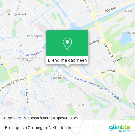 Bruidsplaza Groningen kaart