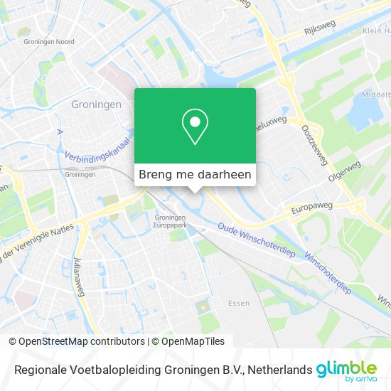 Regionale Voetbalopleiding Groningen B.V. kaart