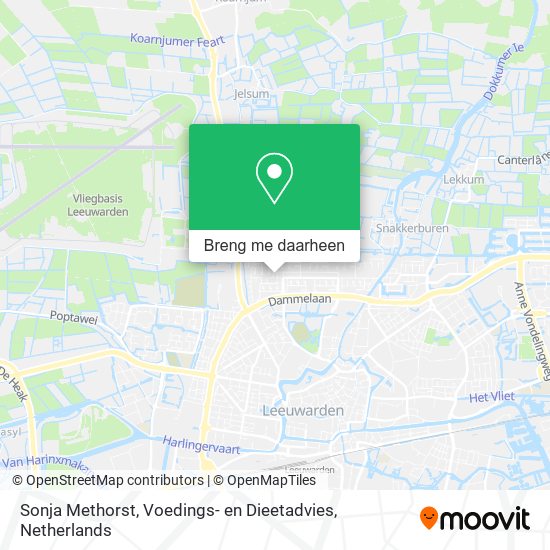 Sonja Methorst, Voedings- en Dieetadvies kaart