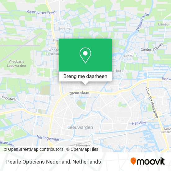 Pearle Opticiens Nederland kaart
