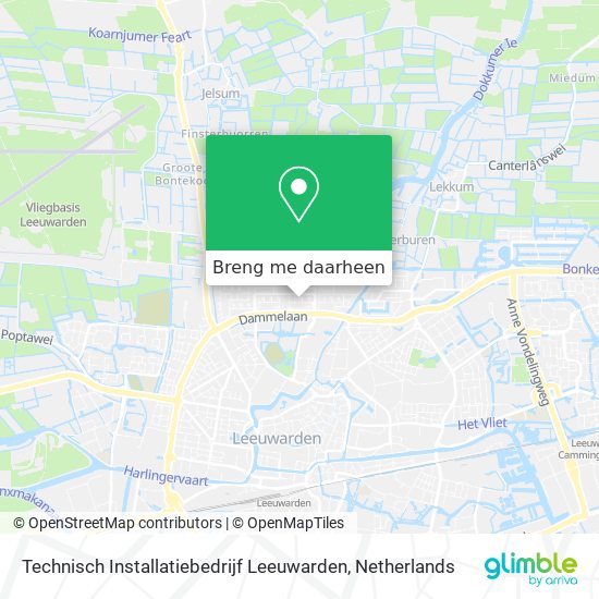 Technisch Installatiebedrijf Leeuwarden kaart