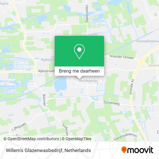 Willem's Glazenwasbedrijf kaart