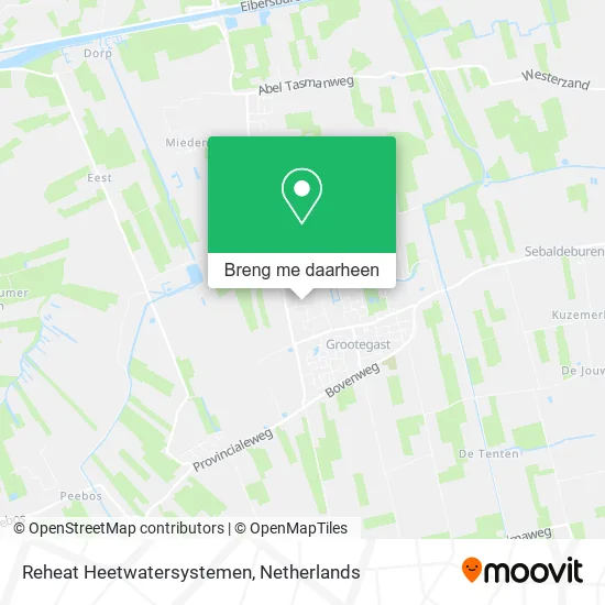 Reheat Heetwatersystemen kaart