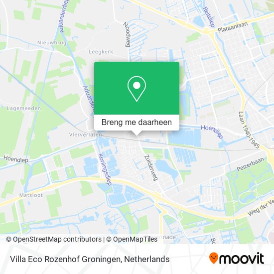 Villa Eco Rozenhof Groningen kaart